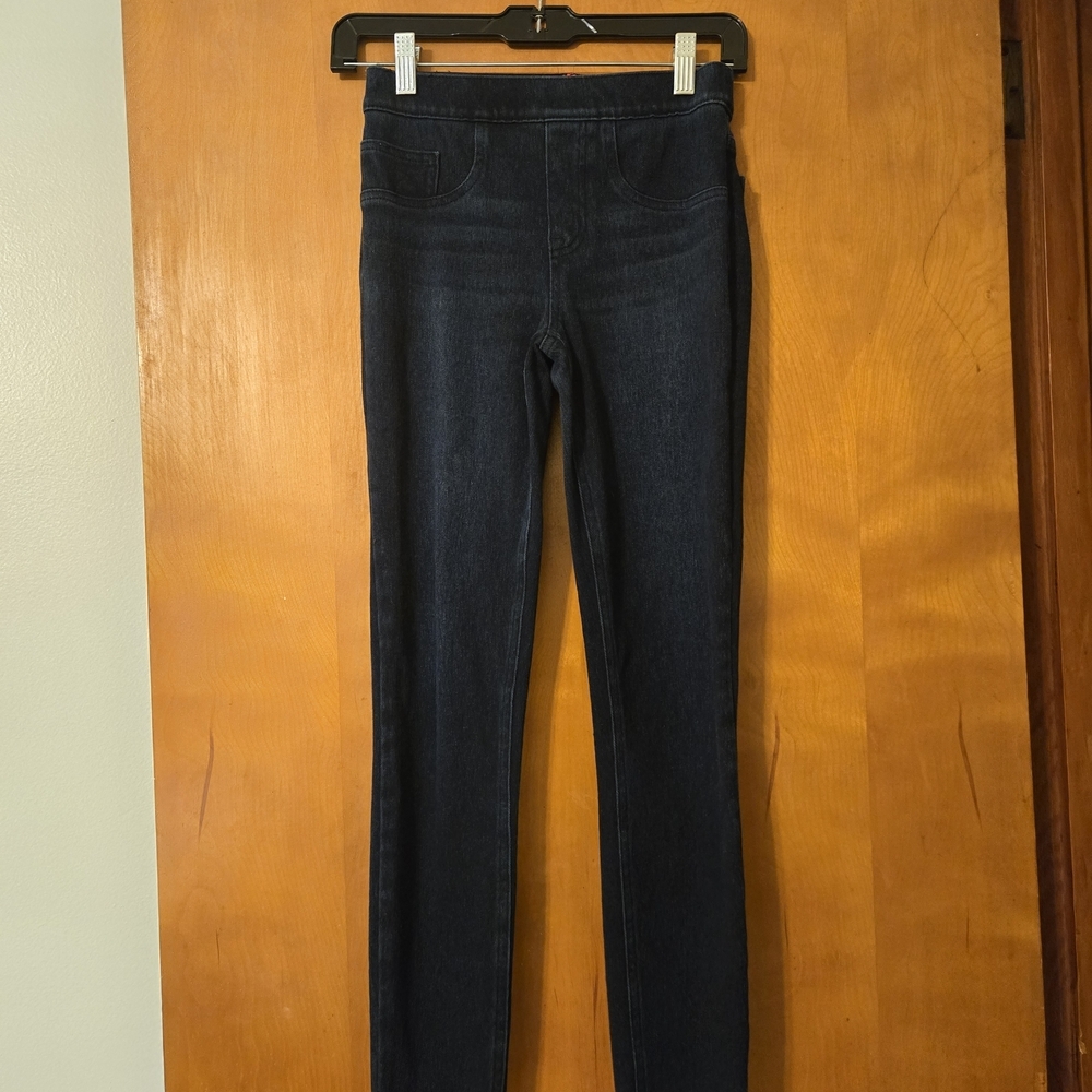 Spanx Jean-Ish Ankle Leggings Dark Blue Xs